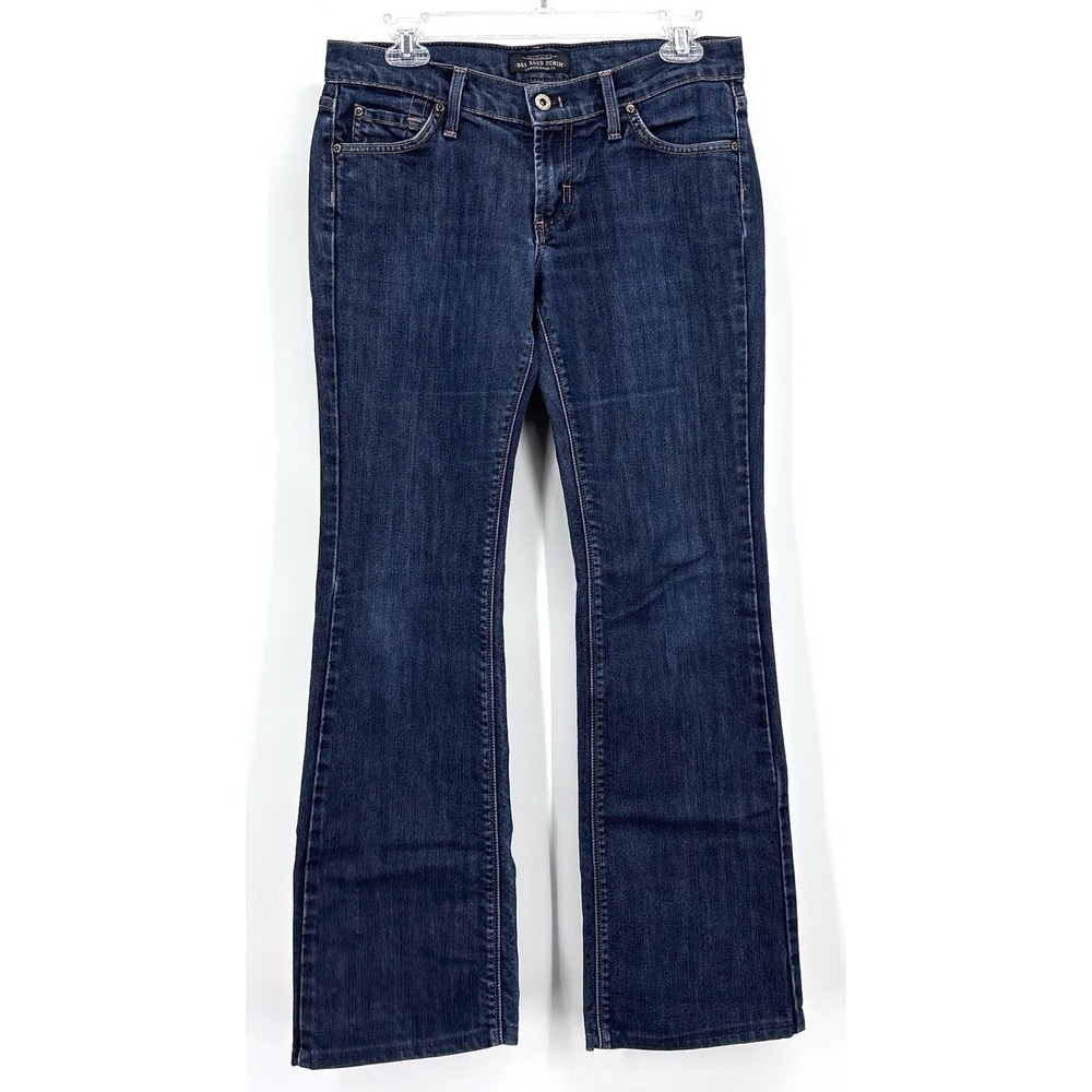 James Jeans Size 29 Blue Skinny Boot Low Rise Dark Wash Dry Aged Denim 30 X 29